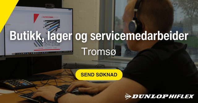 Forsterkning med en butikk, lager og servicemedarbeider i Tromsø
