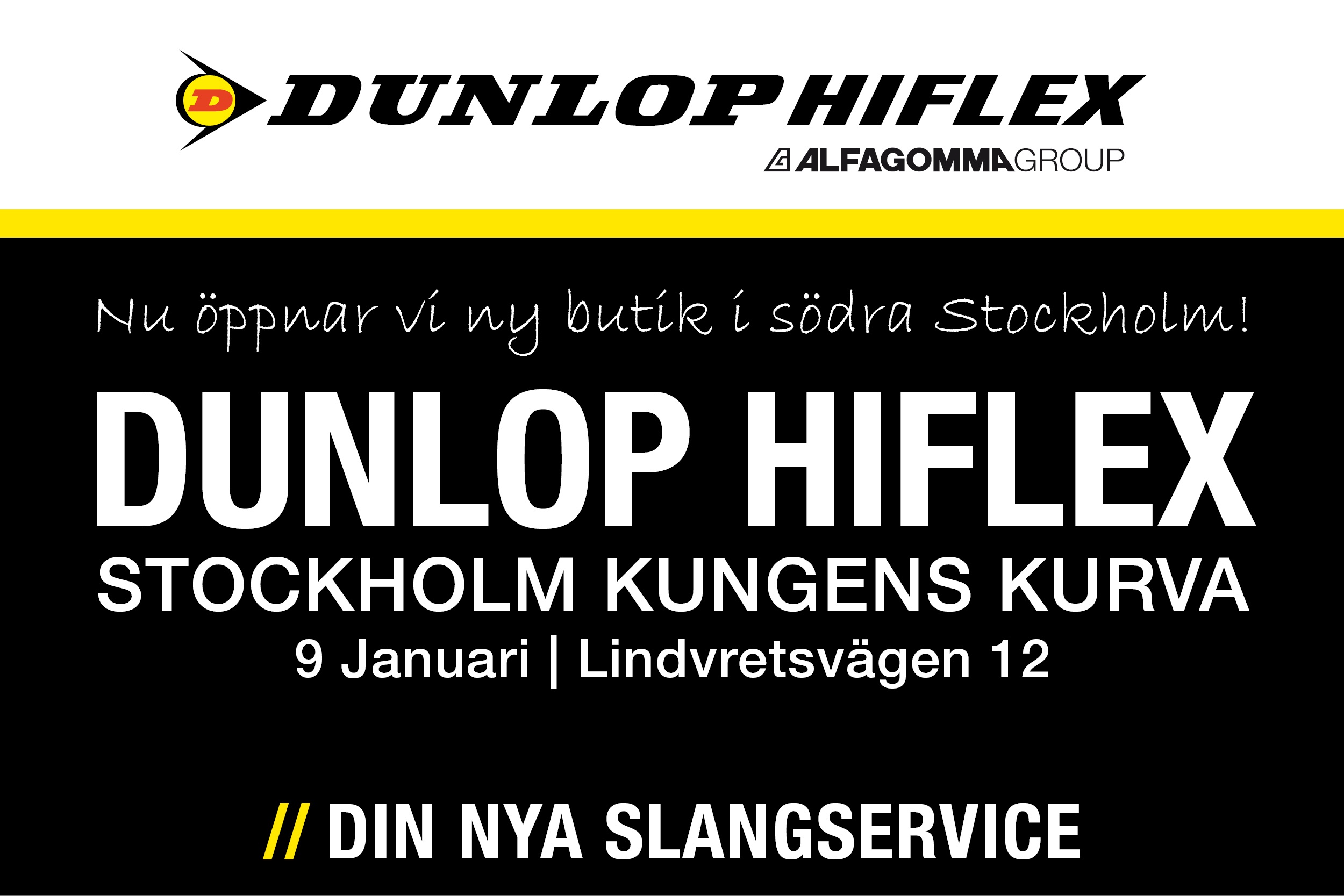 Dunlop Hiflex öppnar ny butik och slangservice i södra Stockholm